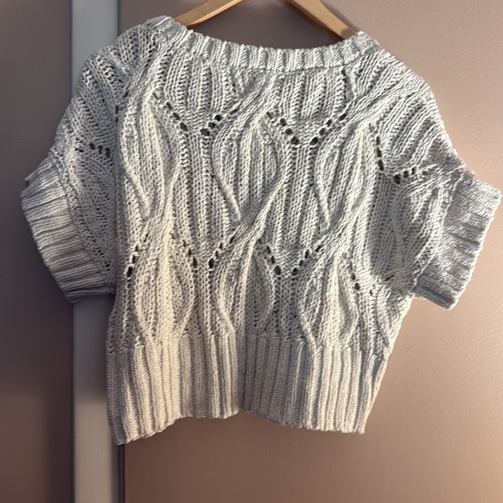 By Together Cream Cable Knit Cropped Sweater - Picture 5 of 5